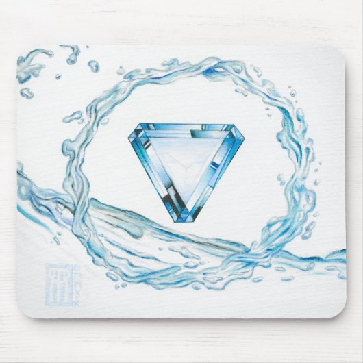 Aquamarine Core Gemstone Mousepad (Vorne)