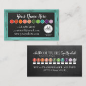 Aquamarine Couture der Rahmenhalskarte Visitenkarte (Vorne/Hinten)