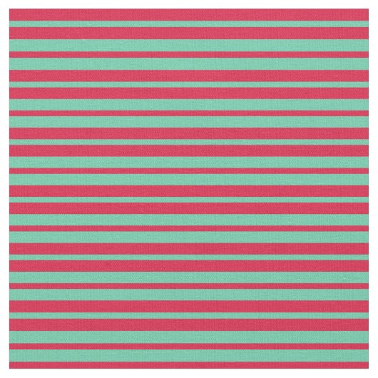 Aquamarine & Crimson Colored Lines Stoff (Nahaufnahme)