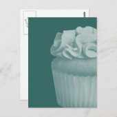 Aquamarine Cupcake Postkarte (Vorne/Hinten)