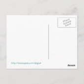 Aquamarine Cupcake Postkarte (Rückseite)