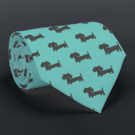 Aquamarine Dackel Vater Zubehör Necktie Neck Tie Krawatte<br><div class="desc">Dackel Dog Geschenkideen</div>