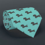 Aquamarine Dackel Vater Zubehör Necktie Neck Tie Krawatte<br><div class="desc">Dackel Dog Geschenkideen</div>
