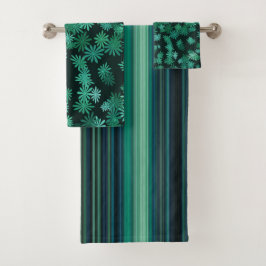 Aquamarine Daisies Badhandtuch Set