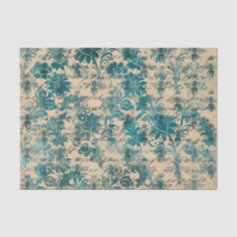 Aquamarine Damask-Biene Seidenpapier