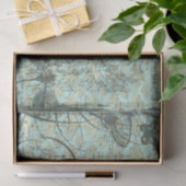 Aquamarine Damendecoupe Seidenpapier (Geschenk)