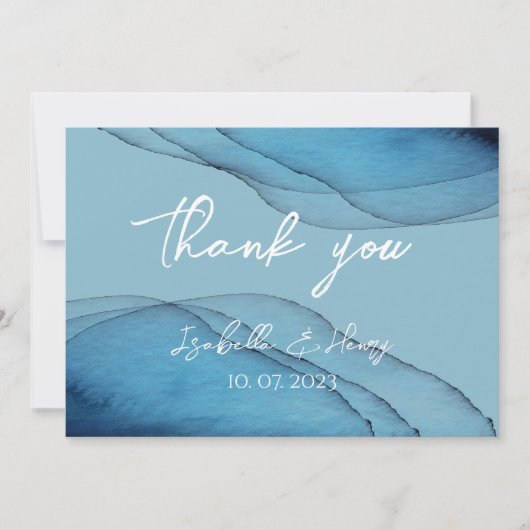 Aquamarine Dankeskarte (Vorderseite)