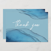 Aquamarine Dankeskarte (Vorne/Hinten)