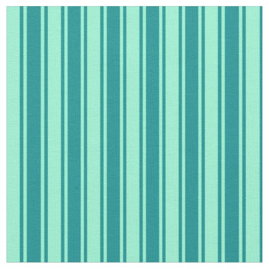 Aquamarine & Dark Cyan Lined Pattern Stoff (Nahaufnahme)