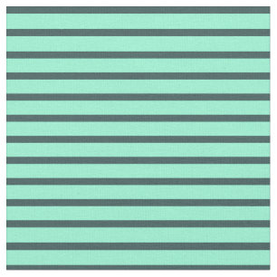 Aquamarine & Dark Slate Grau Lines Stoff