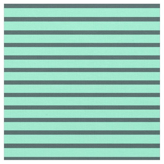 Aquamarine & Dark Slate Grau Lines Stoff (Nahaufnahme)