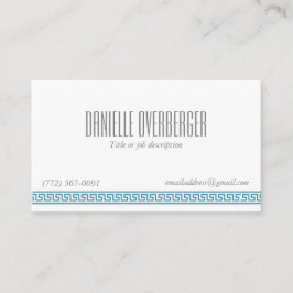 Aquamarine das Geschäfts-Karte der griechischen Visitenkarte