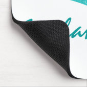 Aquamarine Dazzling Star Curves Mousepad (Ecke)