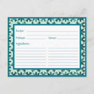 Aquamarine Decorative Blumenfliesen Rezept Karte