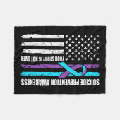 Aquamarine der monatlichen Flagge zur Prävention v Fleecedecke (Vorderseite (Horizontal))