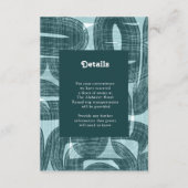 Aquamarine Details zu Retro-Bögen und -Linien Begleitkarte (Vorderseite)