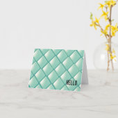 Aquamarine Diamanten Karte (Gelbe Blume)