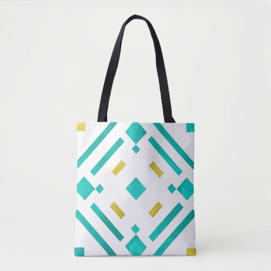 Aquamarine Diamanten-Mustertüte Tasche (Vorderseite)