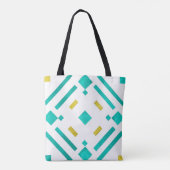 Aquamarine Diamanten-Mustertüte Tasche (Rückseite)