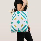 Aquamarine Diamanten-Mustertüte Tasche (Von Nahem)
