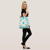Aquamarine Diamanten-Mustertüte Tasche (Am Model)