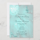 Aquamarine Diskothek - Heels Bachelorette Einladung (Rückseite)