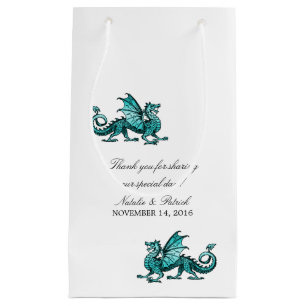 Aquamarine Drachenhefttasche Kleine Geschenktüte