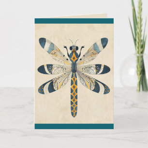 AQUAMARINE DRAGONFLY-BLANK-KARTE DANKESKARTE