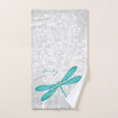 Aquamarine Dragonfly Personalisiert Badetücher Badhandtuch Set (Handtuch)