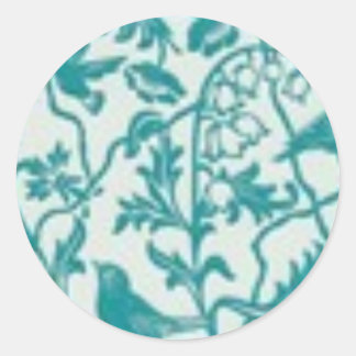 Aquamarine Drucken - Hinzufügen von Wörtern zum An Runder Aufkleber