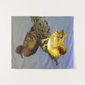 Aquamarine Duckwand Wandteppich (Vorderseite (Horizontal))