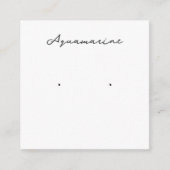 Aquamarine Earring Juwelier Display Card Begleitkarte (Vorderseite)