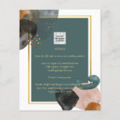 Aquamarine EARTH TONES WEDING INVITE QR Code Flyer (Hinten)