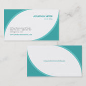 Aquamarine Eckengeschäftskarte Visitenkarte (Vorne/Hinten)