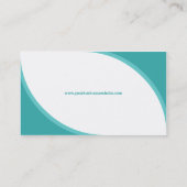 Aquamarine Eckengeschäftskarte Visitenkarte (Rückseite)