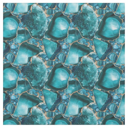 Aquamarine Edelsteine Stoff (Nahaufnahme)
