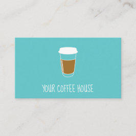 Aquamarine Editable Coffee House Briefmarke Loyalk Treuekarte