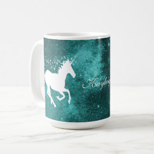 Aquamarine Einhorn-Personalisiert-Kaffee-Tasse Kaffeetasse