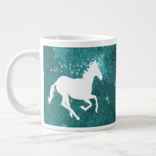 Aquamarine Einhorn Personalisierte Riesenkaffee Ta Jumbo-Tasse