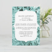 Aquamarine Einladung zum 15-jährigen Bestehen (Stehend Vorderseite)