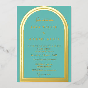 Aquamarine Einladung zur Hochzeit eines klassische