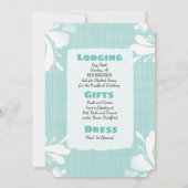 Aquamarine Einladungen zum Geburtstag (Rückseite)