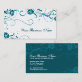 aquamarine Eleganz Visitenkarte (Vorne/Hinten)