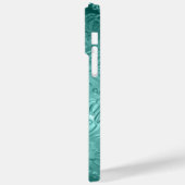 AQUAMARINE EMBOSSED METALLIC SEHEN ORNAMATION Case-Mate iPhone HÜLLE (Rückseite / Links)