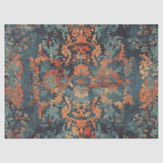 Aquamarine Entkopplung des beschädigten Patterns K Seidenpapier