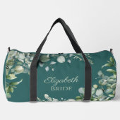 Aquamarine Eukalyptusbräute mit großer Duffe Duffle Bag (Vorderseite)