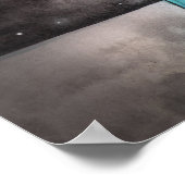 Aquamarine Eve Celestial Gothic Fairy Art Print Poster (Ecke)