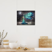 Aquamarine Eve Celestial Gothic Fairy Art Print Poster (Küche)