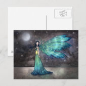 Aquamarine Eve Celestie Fee Fairy Fantasy Kunst, D Postkarte (Vorne/Hinten)