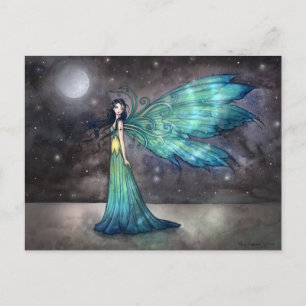 Aquamarine Eve Celestie Fee Fairy Fantasy Kunst, D Postkarte